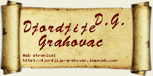 Đorđije Grahovac vizit kartica
